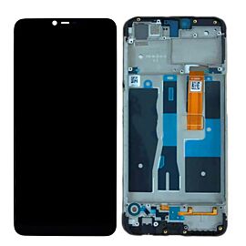 For OPPO A3S LCD Screen Assembly with Frame - Black