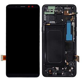 For Original Samsung Galaxy A8 2018 A530F A530N A530W Super AMOLED Screen Assembly with Frame - Black