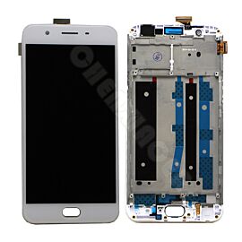 For OPPO A59 LCD Screen Assembly with Frame - White