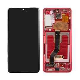 For Samsung Galaxy S20+ S20 Plus 5G G986 Super AMOLED Screen Assembly with Frame - Red