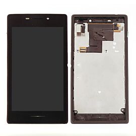 For Sony Xperia M2 LCD Screen Assembly with Single SIM Frame - Black
