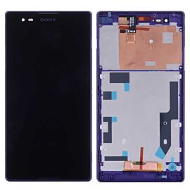 For Sony Xperia T2 Ultra LCD Screen Assembly with Dual SIM Frame - Purple