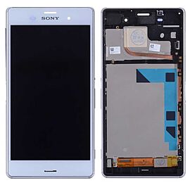 For Sony Xperia Z3 LCD Screen Assembly with Dual SIM Frame - White