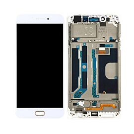 For OPPO F3 LCD Screen Assembly with Frame - White