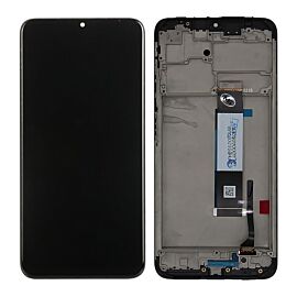 For Redmi 9T LCD Screen Assembly with Frame - Black