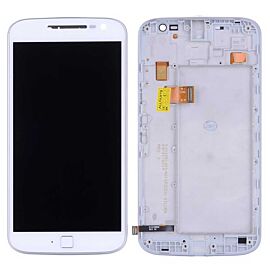 For Motorola Moto G4 Plus LCD Screen Assembly with Frame - White