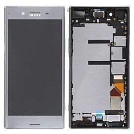For Sony Xperia XZ Premium LCD Screen Assembly with Dual SIM Frame - Silver