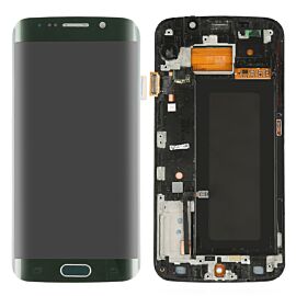 Refurbished For Samsung Galaxy S6 Edge G925 AMOLED Screen Assembly with Frame - Green