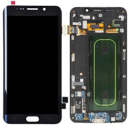 Refurbished For Samsung Galaxy S6 Edge Plus G928 Super AMOLED Screen Assembly with Frame - Gray