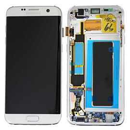 Refurbished For Samsung Galaxy S7 Edge G935 Super AMOLED Screen Assembly with Frame - White