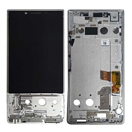 Refurbished For Blackberry KEY2 LCD Screen Assembly with Frame - Silver