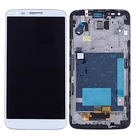 For LG G2 LCD Screen Assembly with Frame - White