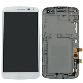 For LG K5 X220 LCD Screen Assembly with Frame - White