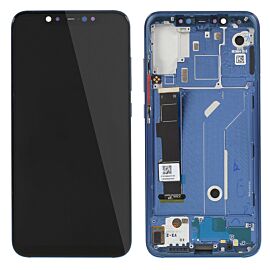 Refurbished For Xiaomi Mi 8 Mi8 AMOLED Screen Assembly with Frame - Blue