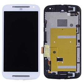 For Motorola MOTO G2 LCD Screen Assembly with Frame - White