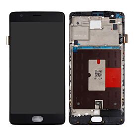For OnePlus 3 LCD Screen Assembly with Frame - Black