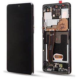 For Samsung Galaxy S20 Ultra 5G G988 Super AMOLED Screen Assembly with Frame - Black