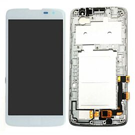Refurbished For LG Q7 X210 Lcd Screen Assembly with Frame - White
