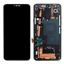 For LG Q9 LCD Screen Assembly with Frame - Black