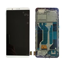 For OPPO R11s Plus LCD Screen Assembly with Frame - White