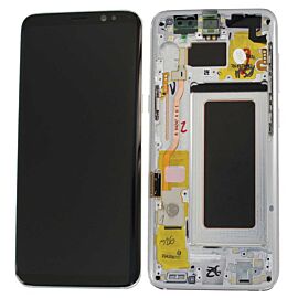 Refurbished For Samsung Galaxy S8 G950 Super AMOLED Screen Assembly with Frame - Silver