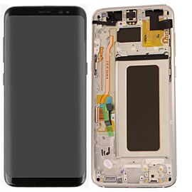 Refurbished For Samsung Galaxy S8 Plus G955 Super AMOLED Screen Assembly with Frame - Gold
