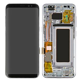 Refurbished For Samsung Galaxy S8 Plus G955 Super AMOLED Screen Assembly with Frame - Silver