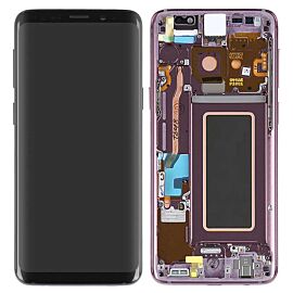 Refurbished For Samsung Galaxy S9 G960 Super AMOLED Screen Assembly with Frame - Purple