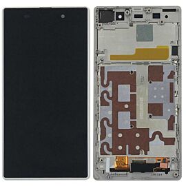 For Sony Xperia Z1 LCD Screen Assembly with Frame - White
