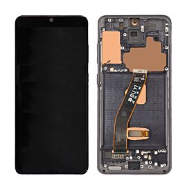 For Samsung Galaxy S20 5G G981 Super AMOLED Screen Assembly with Frame - Black