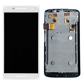 For Motorola Moto X Play LCD Screen Assembly with Frame - White