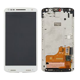 For Motorola Moto DROID Turbo 2 LCD Screen Assembly with Frame - White
