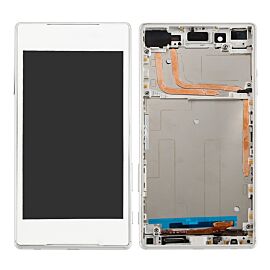 For Sony Xperia Z5 LCD Screen Assembly with Dual SIM Frame - White